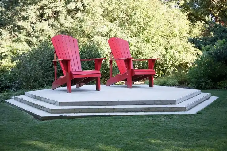 Custom deck with seating area