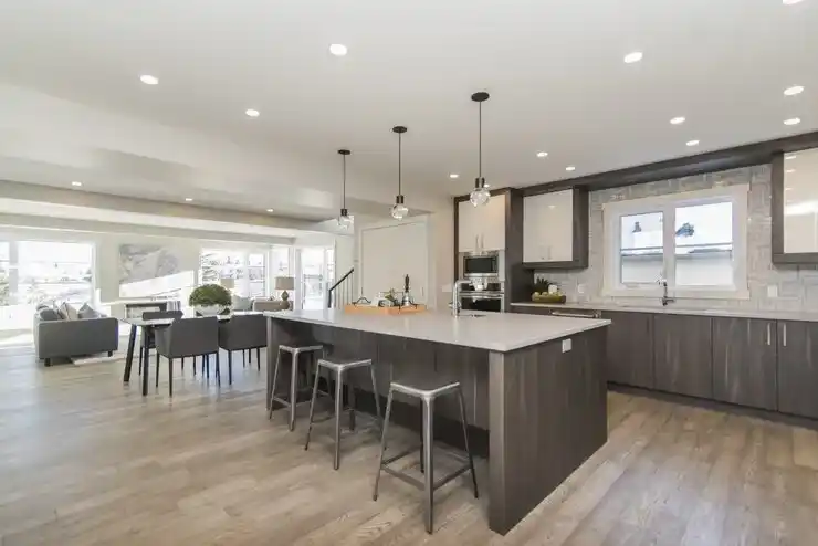 Open-concept living and kitchen area