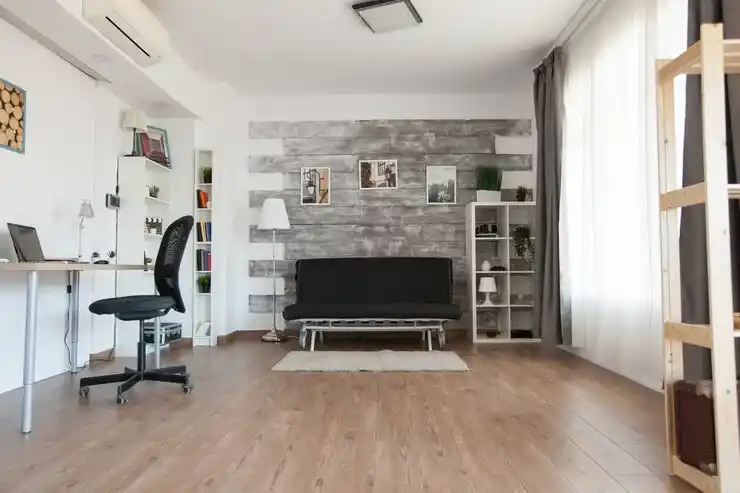 Hardwood floor in living room