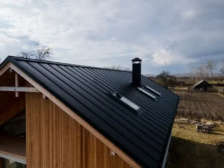 Newly installed roof on a home