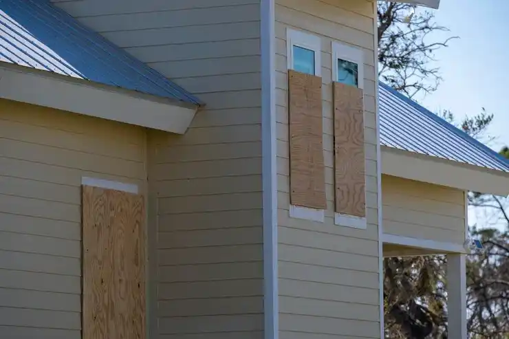 Newly installed siding on a home