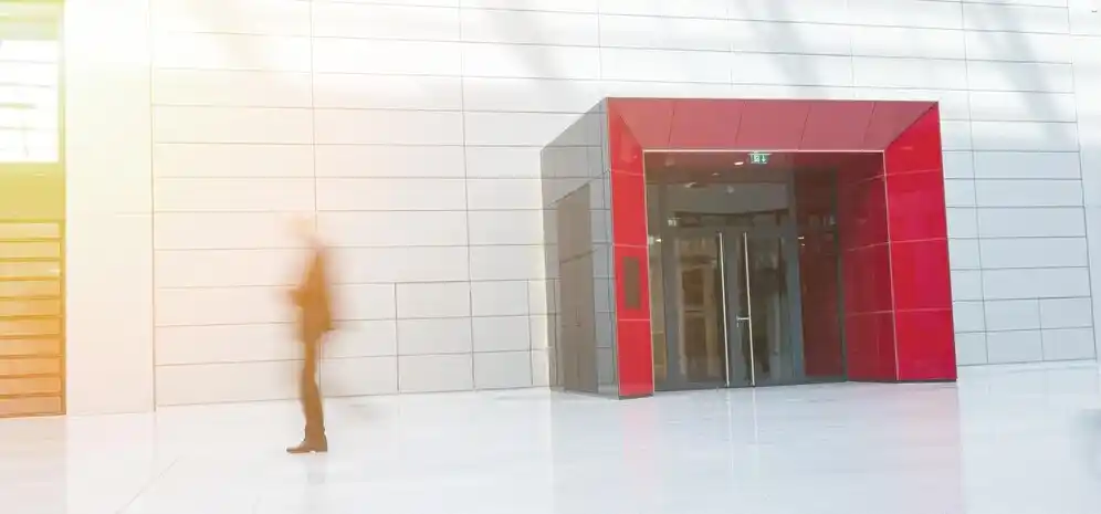 Modernized business entrance